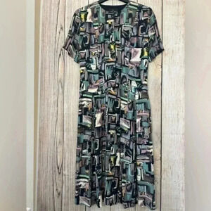 Vintage Carole Little Abstract Print Womens dress size large?